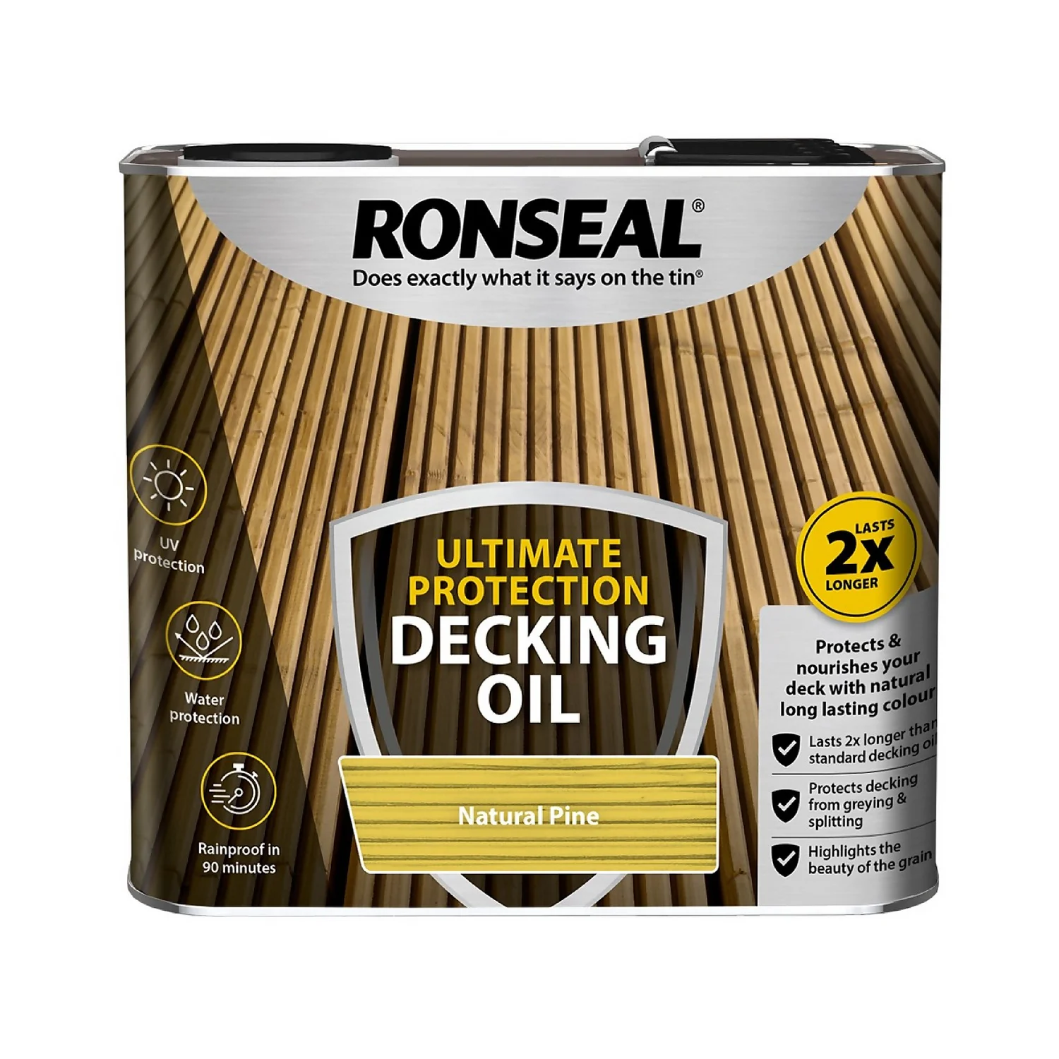 Ronseal Ultimate Protection Decking Oil Natural Pine - 2.5L 1 Ronseal Ultimate Protection Decking Oil Natural Pine - 2.5L