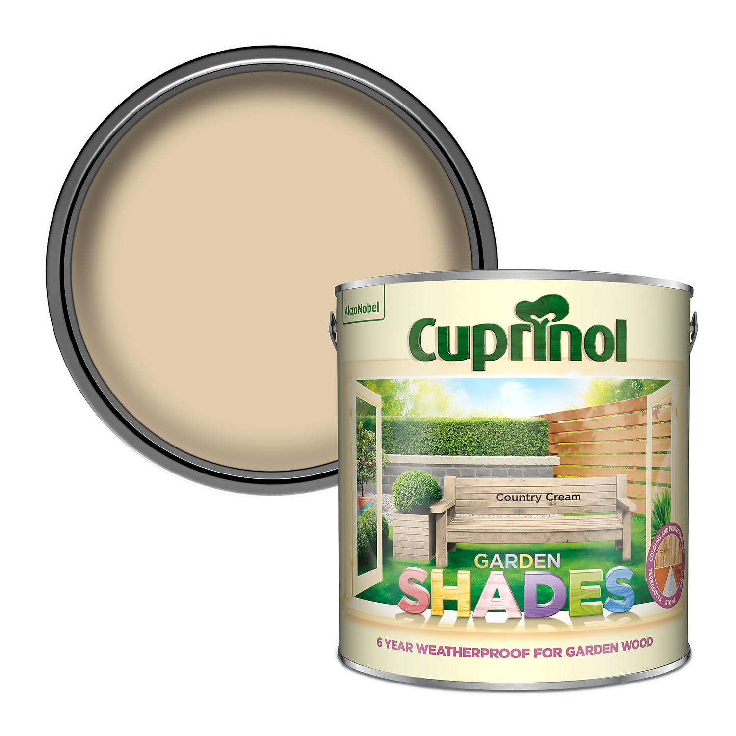 Cuprinol Garden Shades Country Cream - 2.5L 1 Cuprinol Garden Shades Country Cream - 2.5L