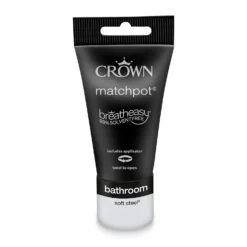 Crown Breatheasy Bathroom Mid Sheen Paint Soft Steel - Tester 40ml -Perfect Paints Shop 12814051 1304857364674489