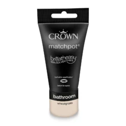 Crown Breatheasy Bathroom Mid Sheen Paint Wheatgrass - Tester 40ml -Perfect Paints Shop 12814056 1394857364678095