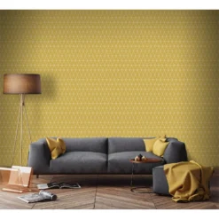 Superfresco Easy Paste The Wall Triangolin Wallpaper - Mustard -Perfect Paints Shop 12814675 1304833193154022