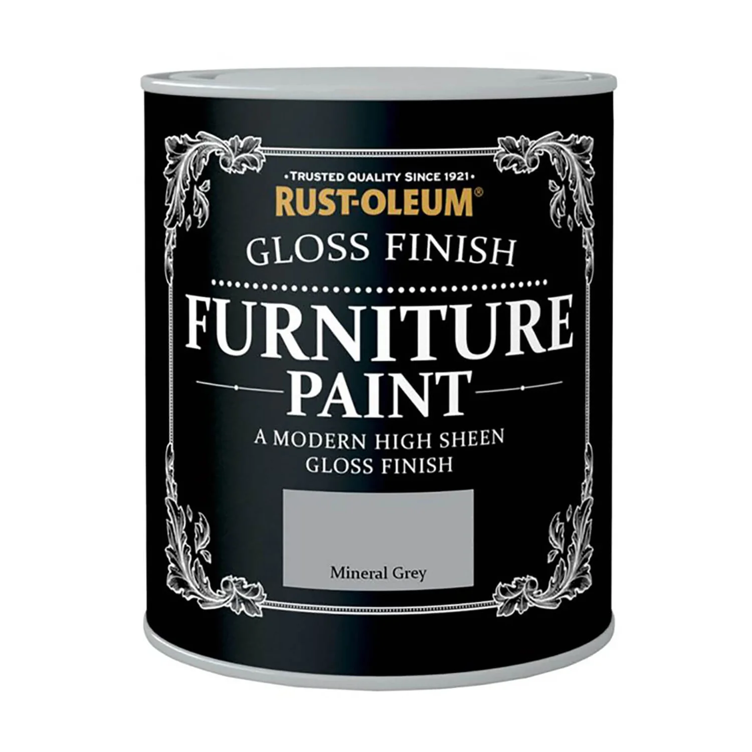 Rust-Oleum Gloss Furniture Paint - Mineral Grey - 125ml 1 Rust-Oleum Gloss Furniture Paint - Mineral Grey - 125ml
