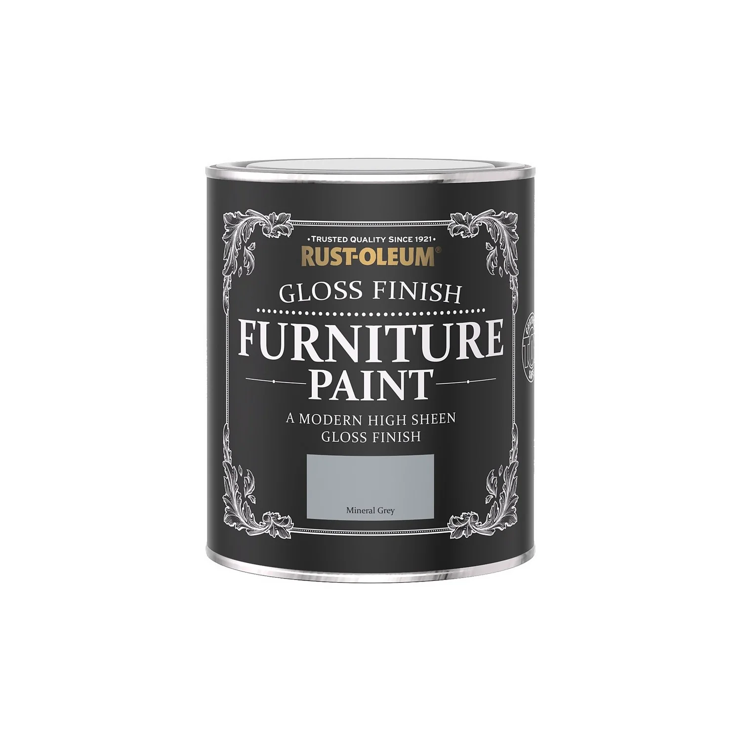 Rust-Oleum Gloss Furniture Paint - Mineral Grey - 750ml 4 Rust-Oleum Gloss Furniture Paint - Mineral Grey - 750ml - Image 4
