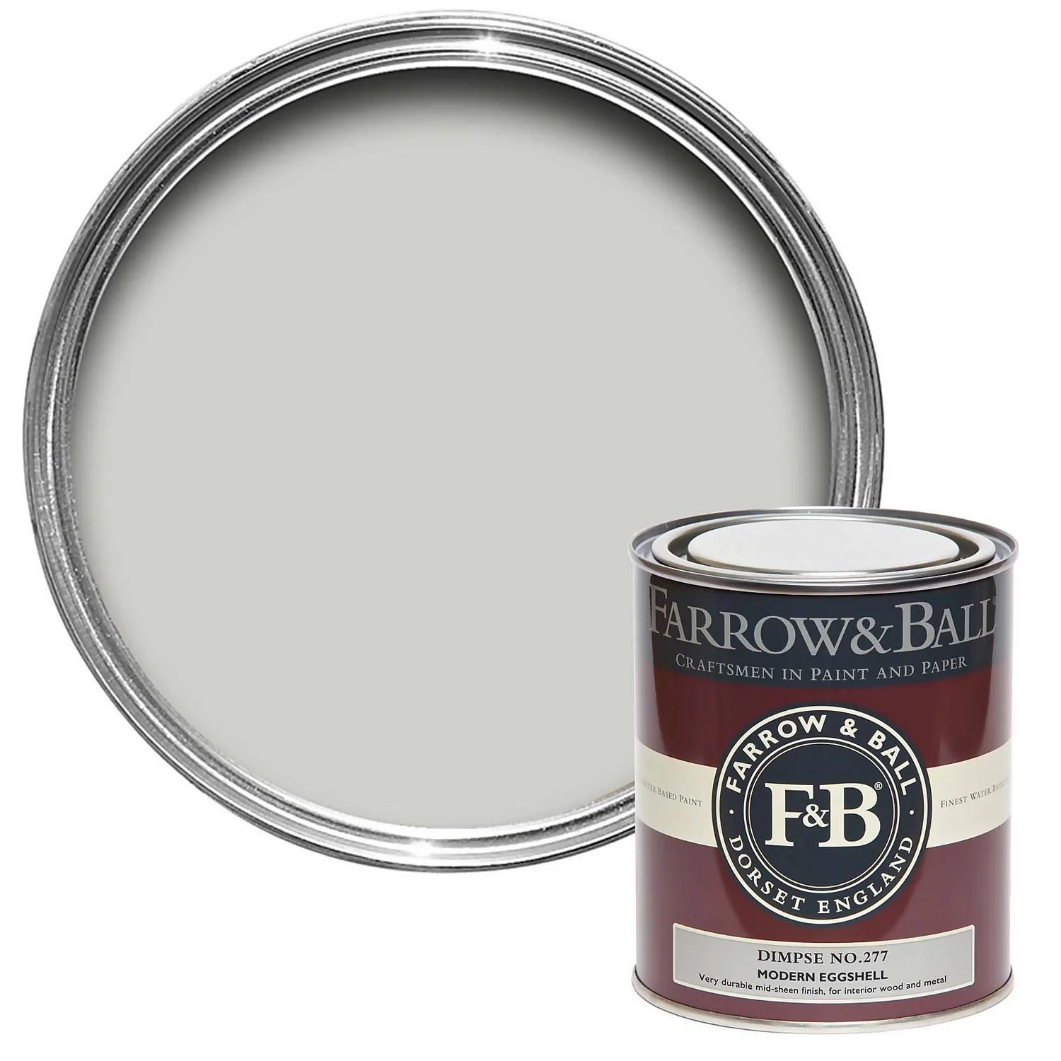 Farrow & Ball Modern Eggshell Paint Dimpse - 750ml 1 Farrow & Ball Modern Eggshell Paint Dimpse - 750ml