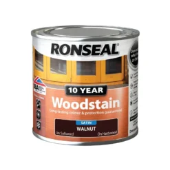 Ronseal 10 Year Woodstain Walnut Satin - 250ml -Perfect Paints Shop 12820808 1804831917503742