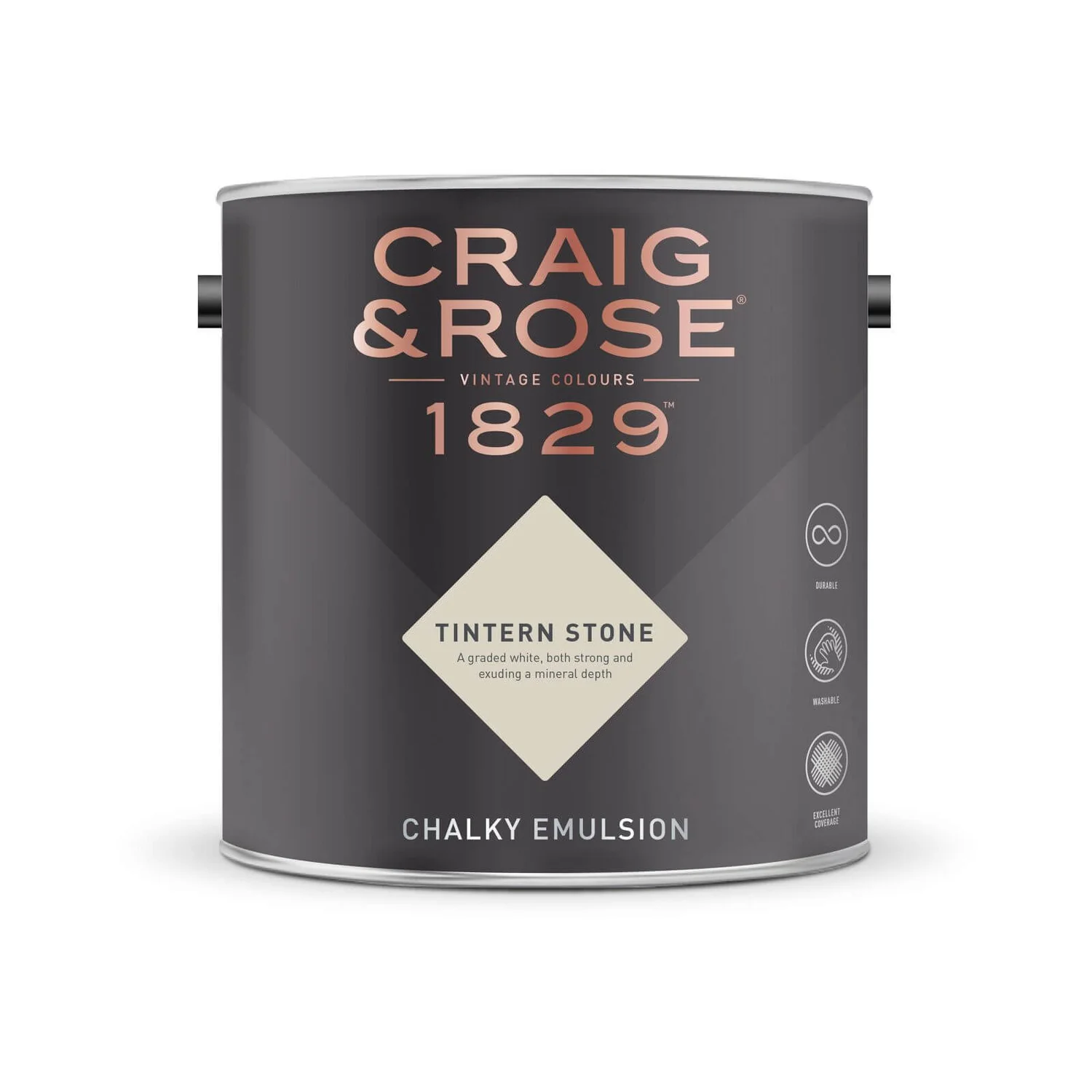 Craig & Rose 1829 Chalky Matt Emulsion Paint Tintern Stone - 2.5L 2 Craig & Rose 1829 Chalky Matt Emulsion Paint Tintern Stone - 2.5L - Image 2