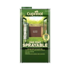 Cuprinol One Coat Sprayable Shed & Fence Paint - Autumn Brown - 5L