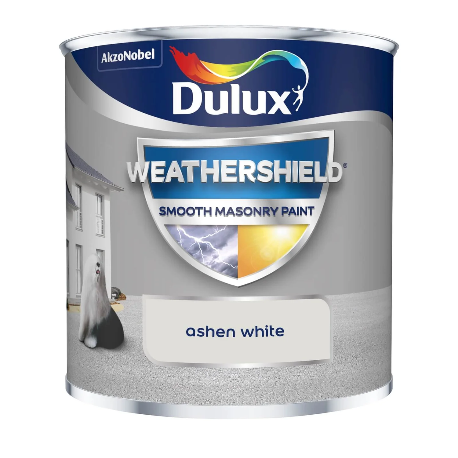 Dulux Weathershield Smooth Masonry Paint Ashen White - Tester 250ml 2 Dulux Weathershield Smooth Masonry Paint Ashen White - Tester 250ml - Image 2