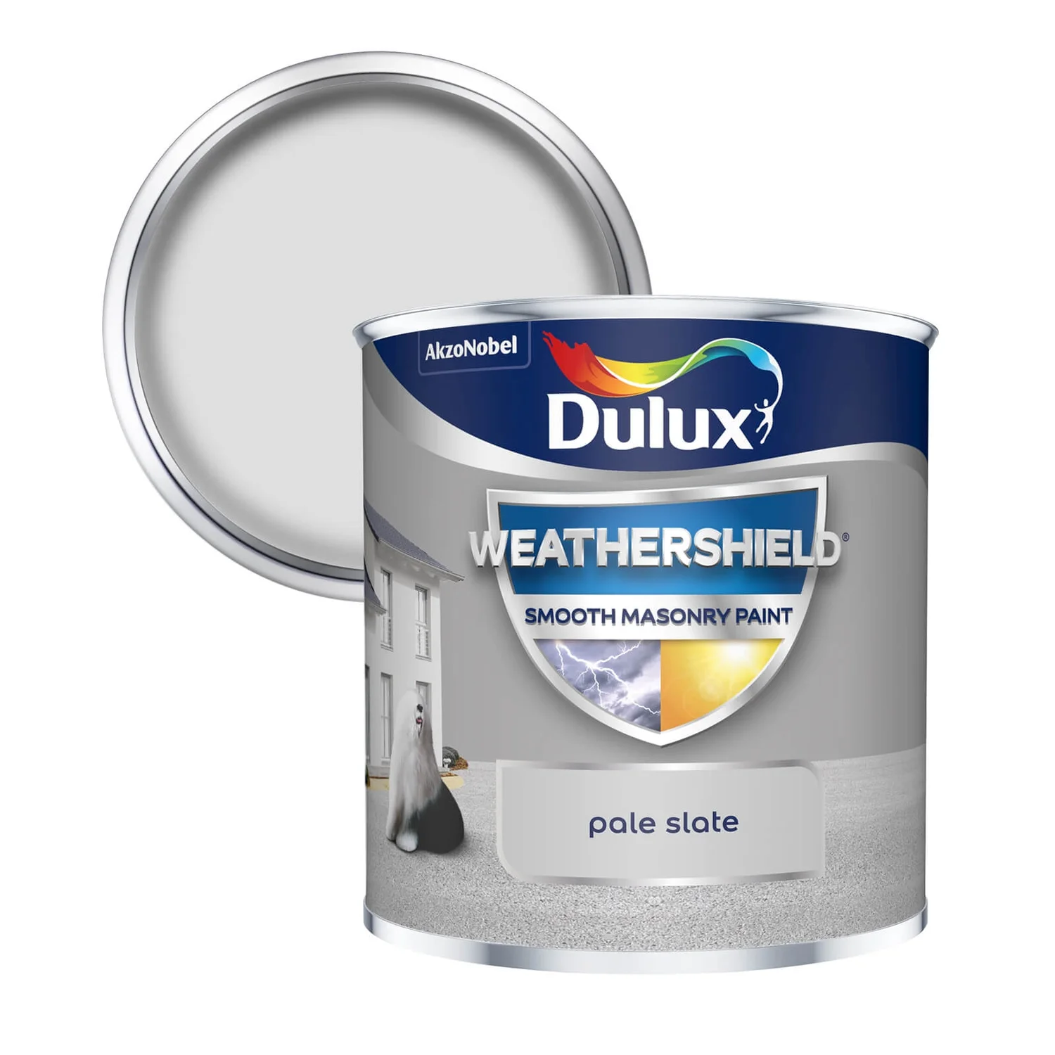 Dulux Weathershield Smooth Masonry Paint Pale Slate - Tester 250ml 1 Dulux Weathershield Smooth Masonry Paint Pale Slate - Tester 250ml