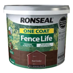 Ronseal One Coat Fence Life Paint Red Cedar - 9L -Perfect Paints Shop 12837604 1044942087320246