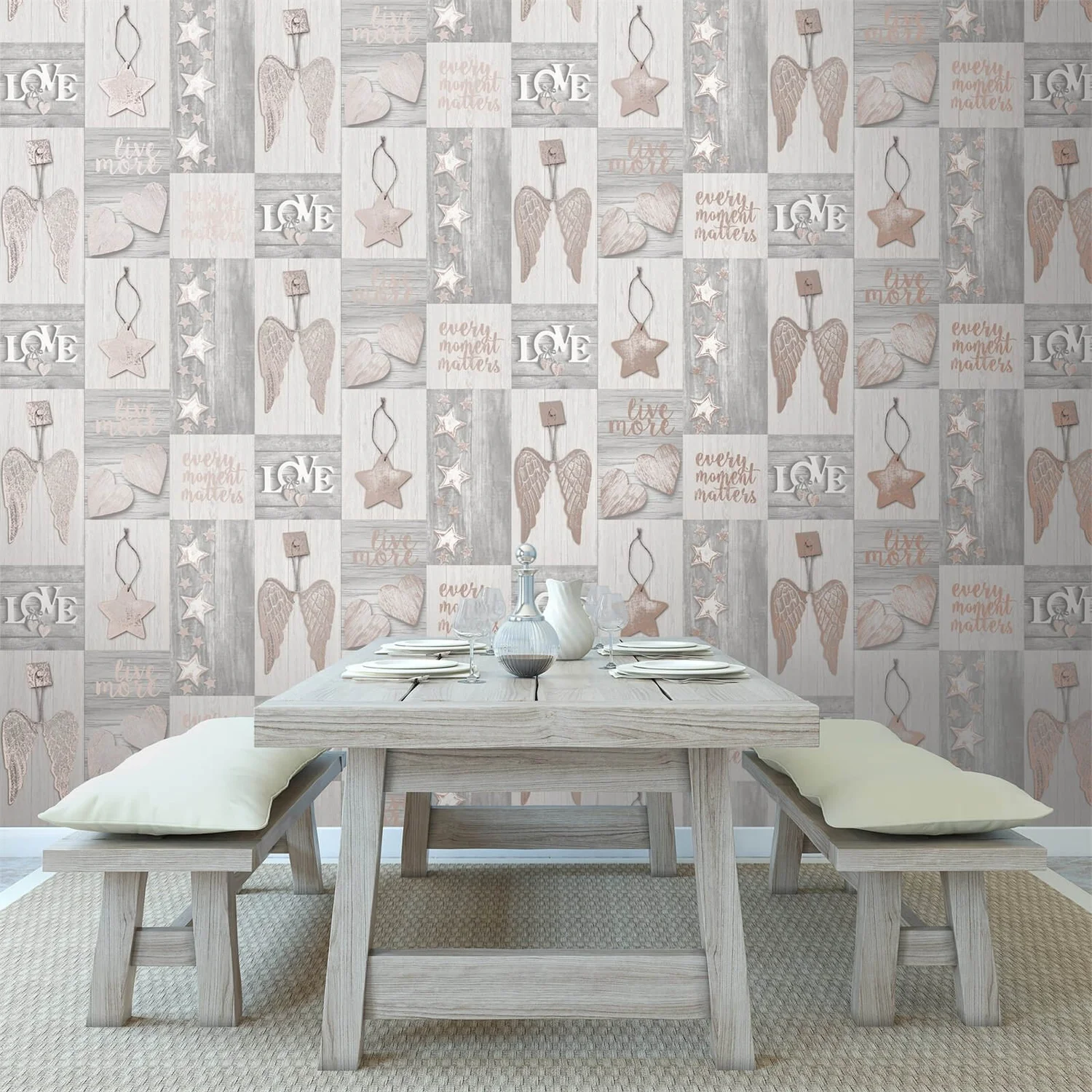 Fresco Starlight Home Rose Gold Wallpaper 2 Fresco Starlight Home Rose Gold Wallpaper - Image 2