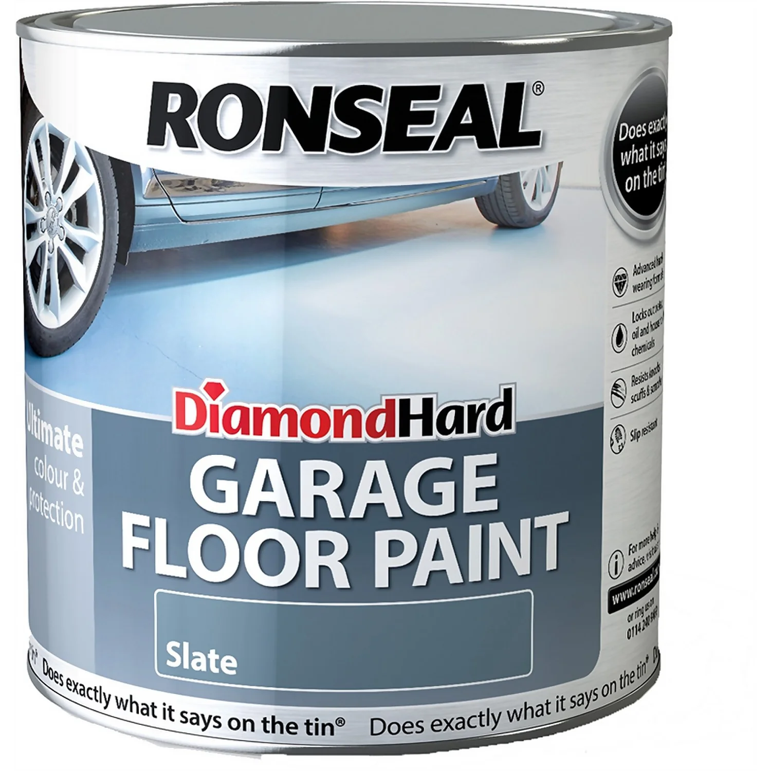 Ronseal Diamond Hard Slate - Garage Floor Paint - 2.5L 1 Ronseal Diamond Hard Slate - Garage Floor Paint - 2.5L