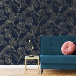 Boutique Royal Palm Sapphire Wallpaper -Perfect Paints Shop 12840803 6614833225870681