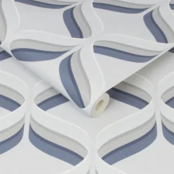 Fresco Geometric Smooth Navy Wallpaper -Perfect Paints Shop 12840999 9904833204859989