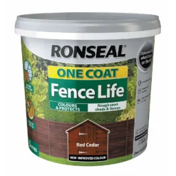 Ronseal One Coat Fence Life Paint Red Cedar - 5L -Perfect Paints Shop 12841672 9264942087194441