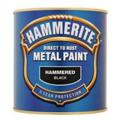 Hammerite Black - Hammered Exterior Metal Paint - 250ml