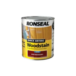 Ronseal Quick Drying Woodstain Deep Mahogany Satin - 750ml -Perfect Paints Shop 12843808 1374949525419128