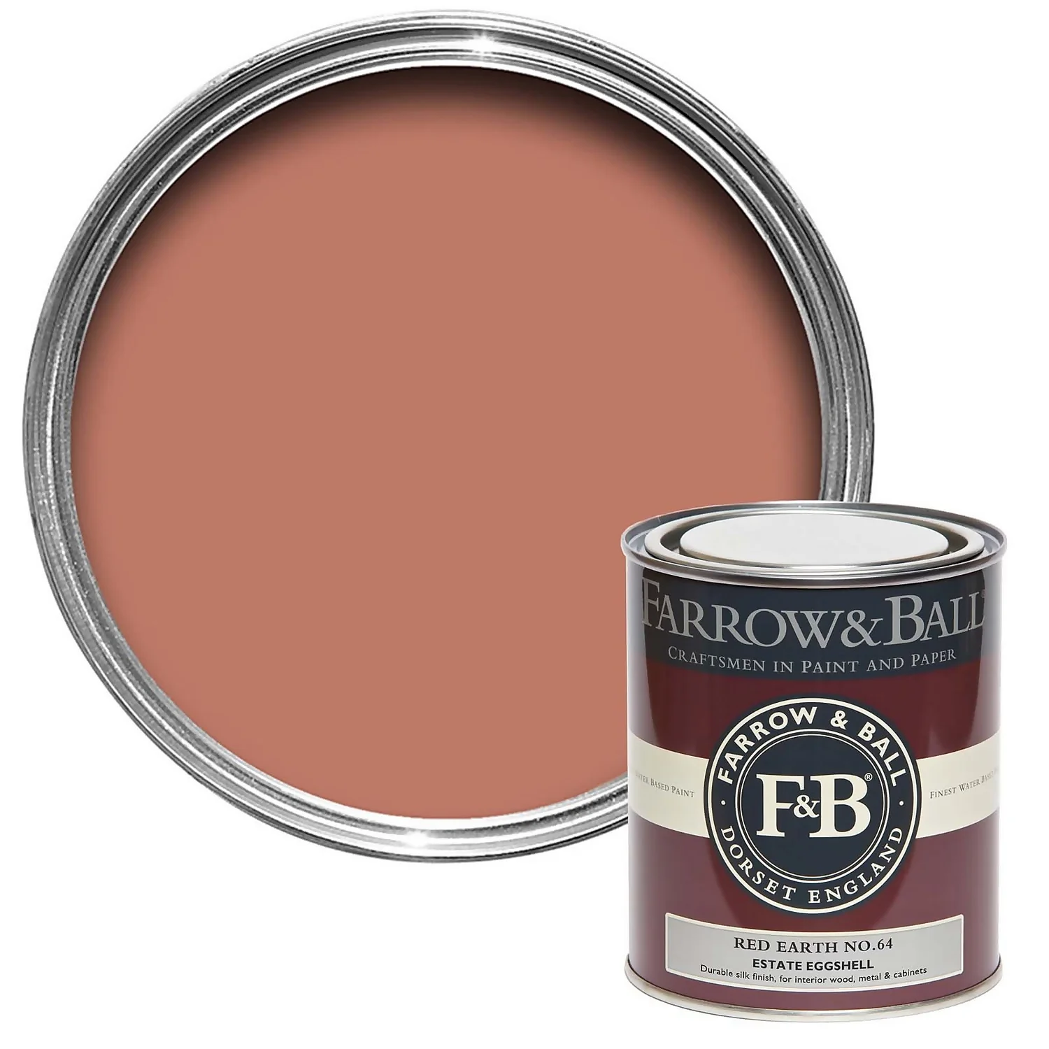 Farrow & Ball Estate Eggshell Red Earth - 750ml 1 Farrow & Ball Estate Eggshell Red Earth - 750ml