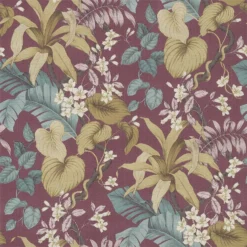 Grandeco Boutique Clarence Vesoule Plum Wallpaper
