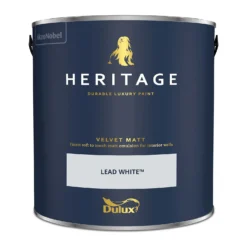 Dulux Heritage Matt Emulsion Paint Lead White - 2.5L -Perfect Paints Shop 12881958 3264843784271285