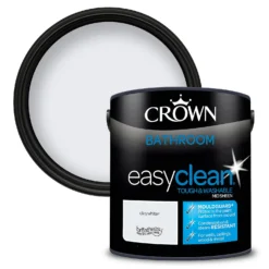 Crown Easyclean® Mouldguard+ Bathroom Mid Sheen Washable Multi Surface Paint Clay White® - 2.5L