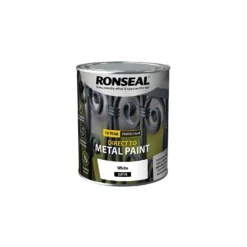 Ronseal Direct Metal Paint White Satin 750ml