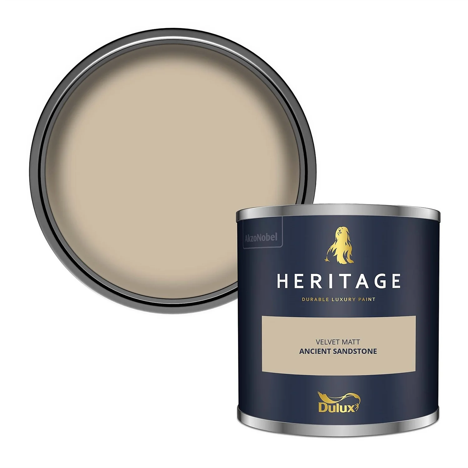 Dulux Heritage Matt Emulsion Paint Ancient Sandstone - Tester 125ml 1 Dulux Heritage Matt Emulsion Paint Ancient Sandstone - Tester 125ml