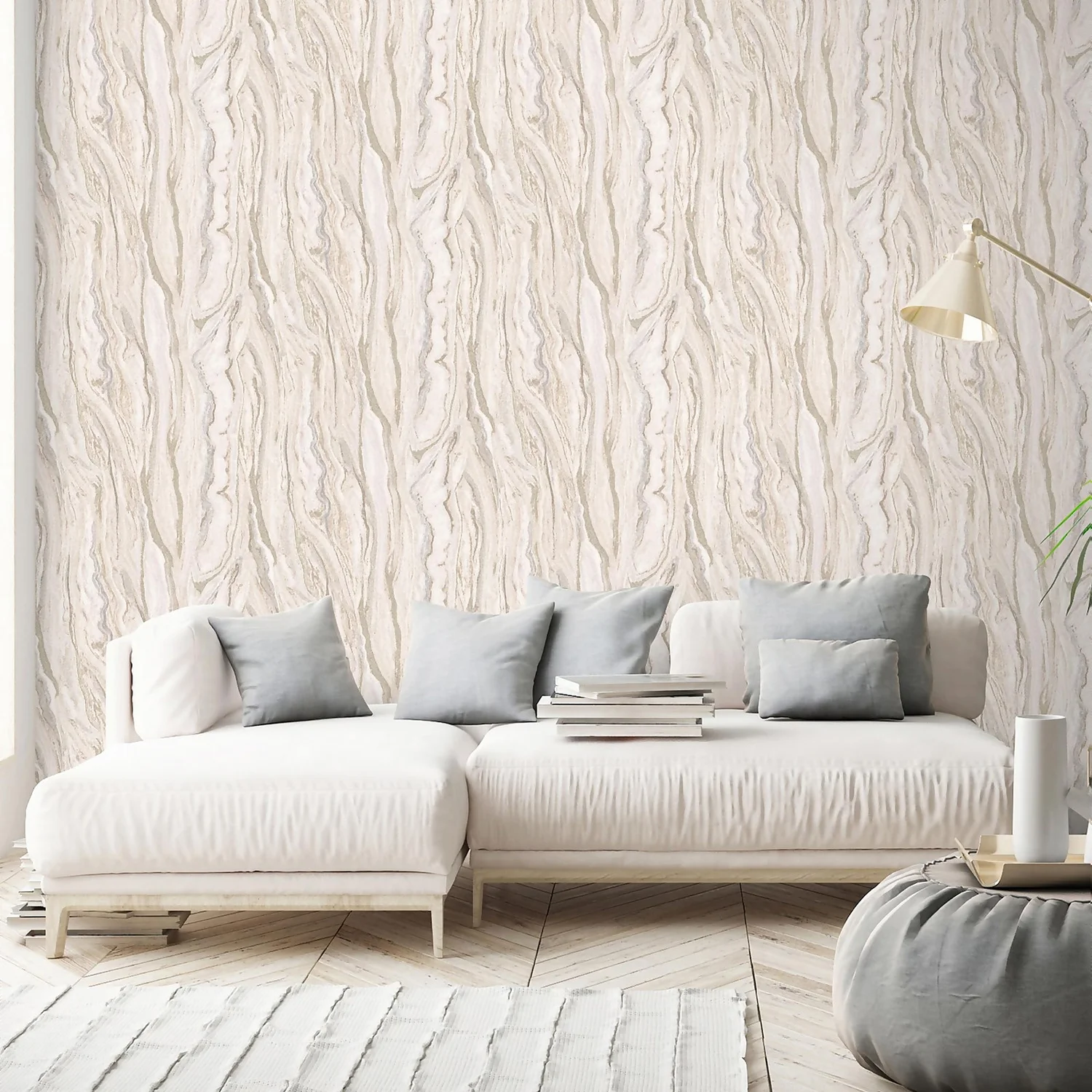 Elle Decoration Marble Blush Cream Gold Wallpaper 2 Elle Decoration Marble Blush Cream Gold Wallpaper - Image 2