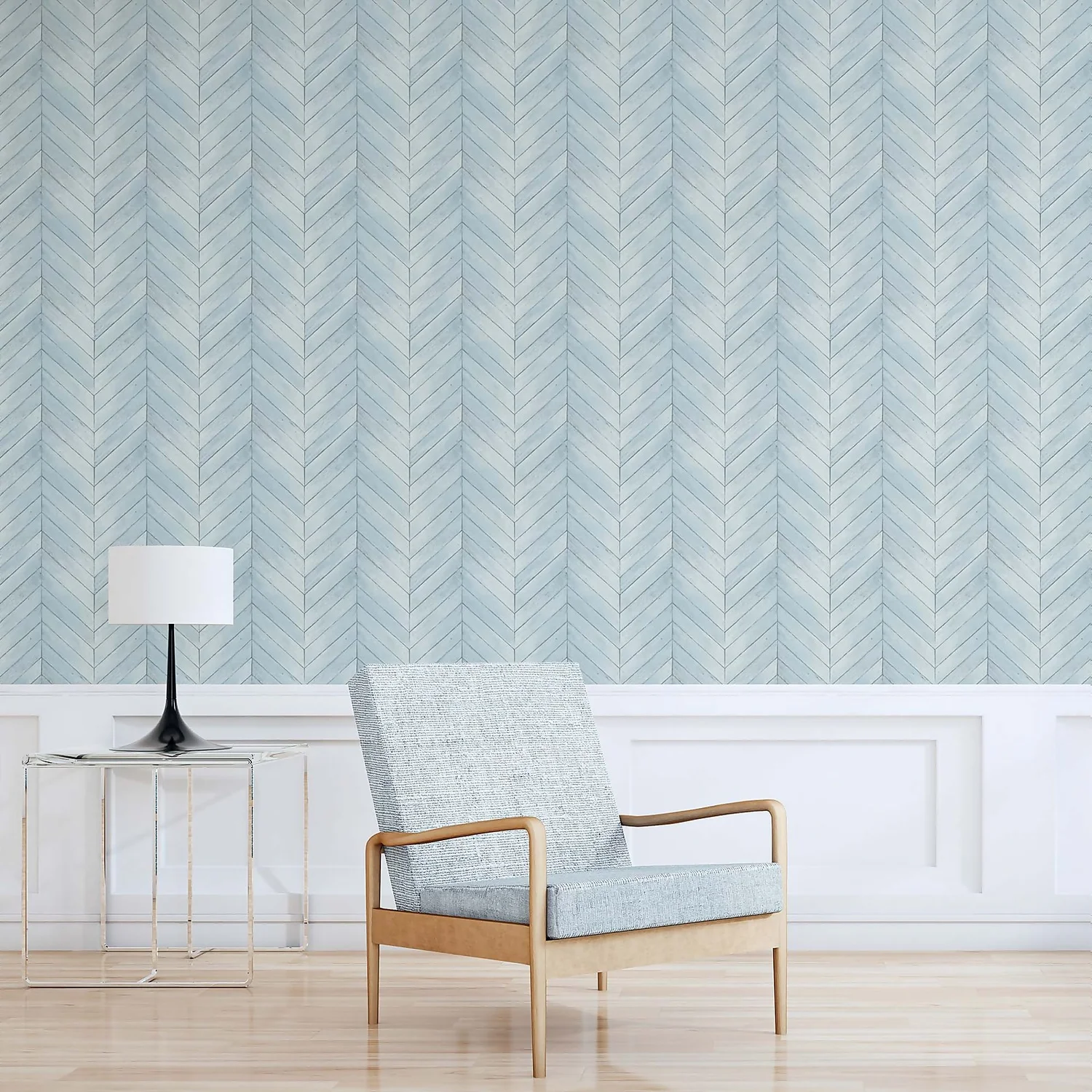 Organic Textures Chevron Wood Turquoise Wallpaper 2 Organic Textures Chevron Wood Turquoise Wallpaper - Image 2