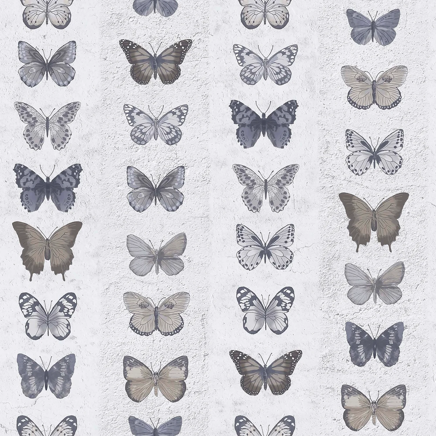 Organic Textures Jewel Butterflies Grey Wallpaper 1 Organic Textures Jewel Butterflies Grey Wallpaper