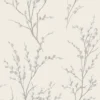 Laura Ashley Pussy Willow Off White/Midnight Wallpaper