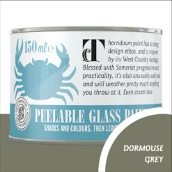 Thorndown Dormouse Grey Peelable Glass Paint 150ml