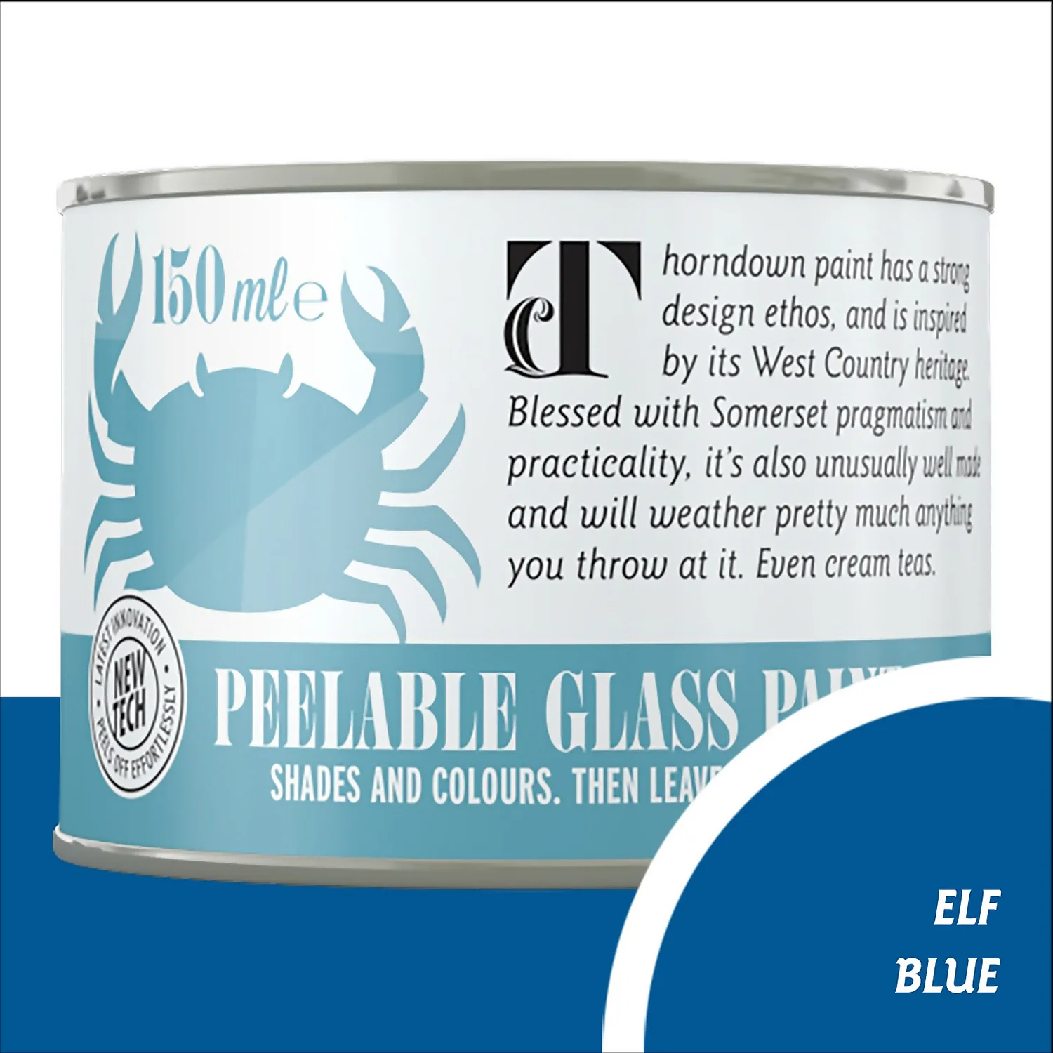 Thorndown Elf Blue Peelable Glass Paint 150ml 1 Thorndown Elf Blue Peelable Glass Paint 150ml