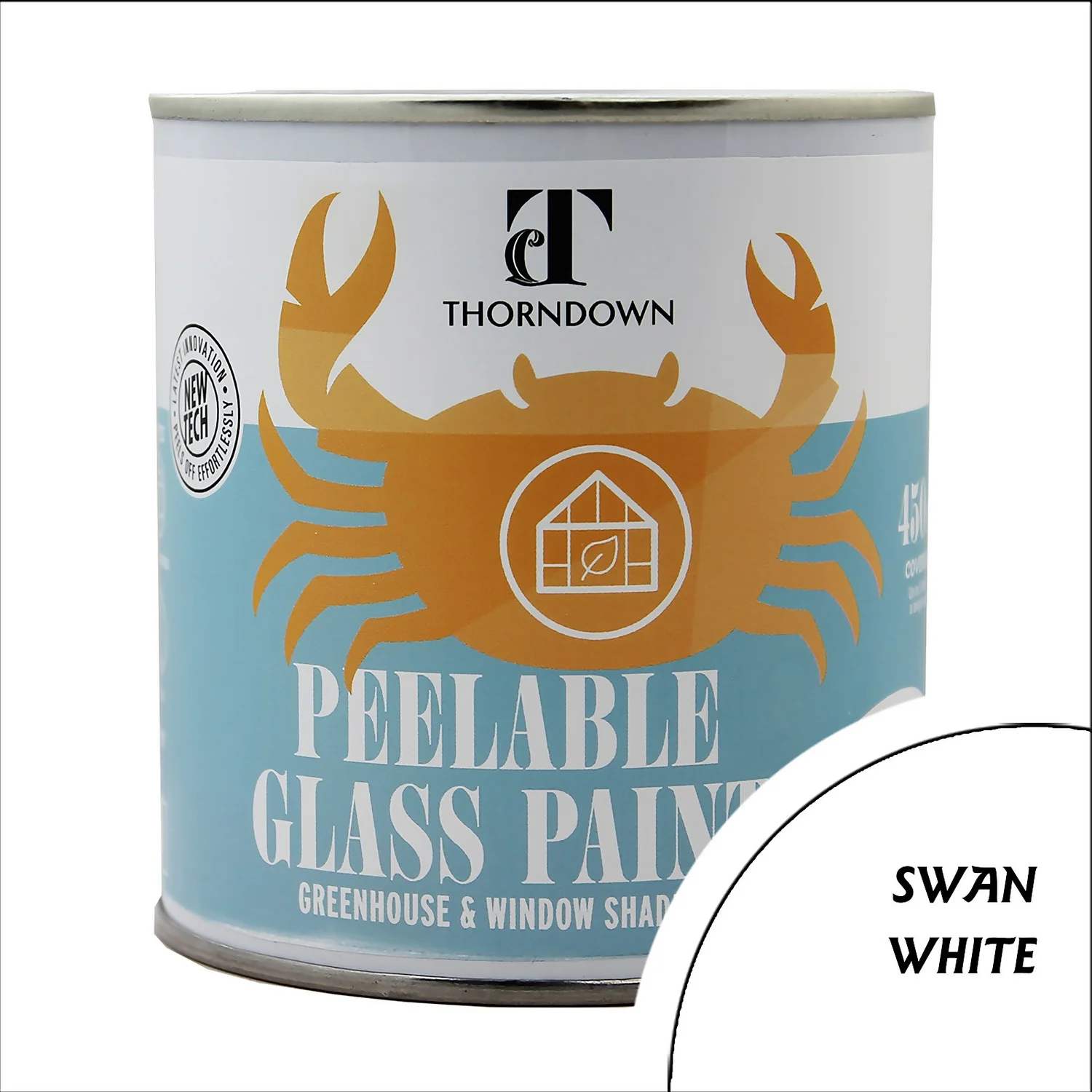Thorndown Swan White Peelable Glass Paint 450ml 1 Thorndown Swan White Peelable Glass Paint 450ml