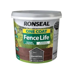 Ronseal One Coat Fence Life Charcoal Grey 5L -Perfect Paints Shop 13531571 1024934551534242