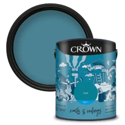 Crown Matt Emulsion Paint Teal - 5L