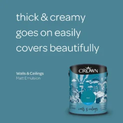 Crown Matt Emulsion Paint Teal - 5L 12 Crown Matt Emulsion Paint Teal - 5L -Perfect Paints Shop 13807057 1904964079291675