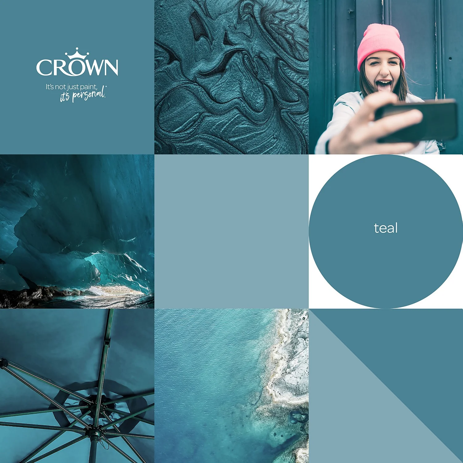 Crown Matt Emulsion Paint Teal - 5L 6 Crown Matt Emulsion Paint Teal - 5L - Image 6