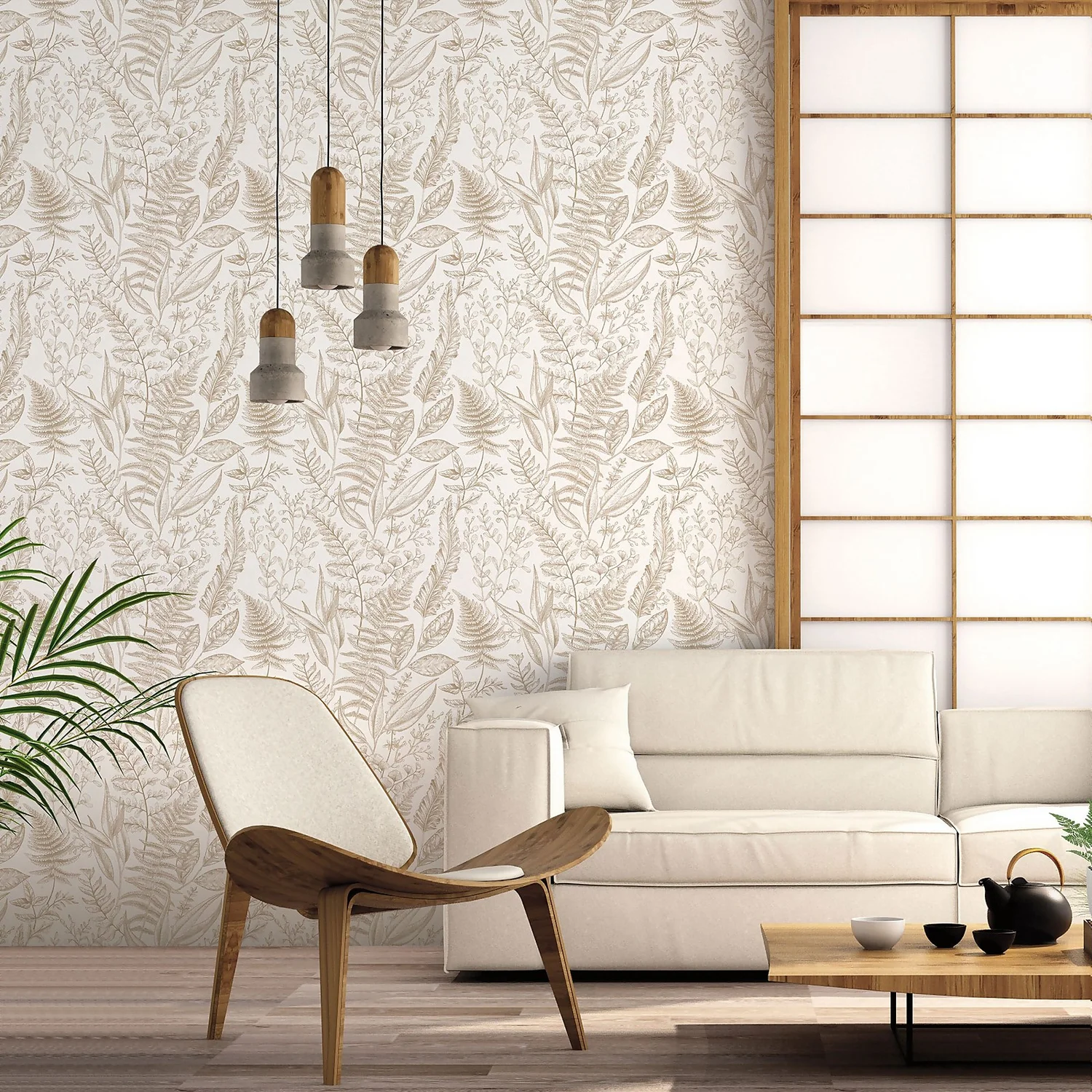 Galerie Botanical Sketch Beige Wallpaper 2 Galerie Botanical Sketch Beige Wallpaper - Image 2
