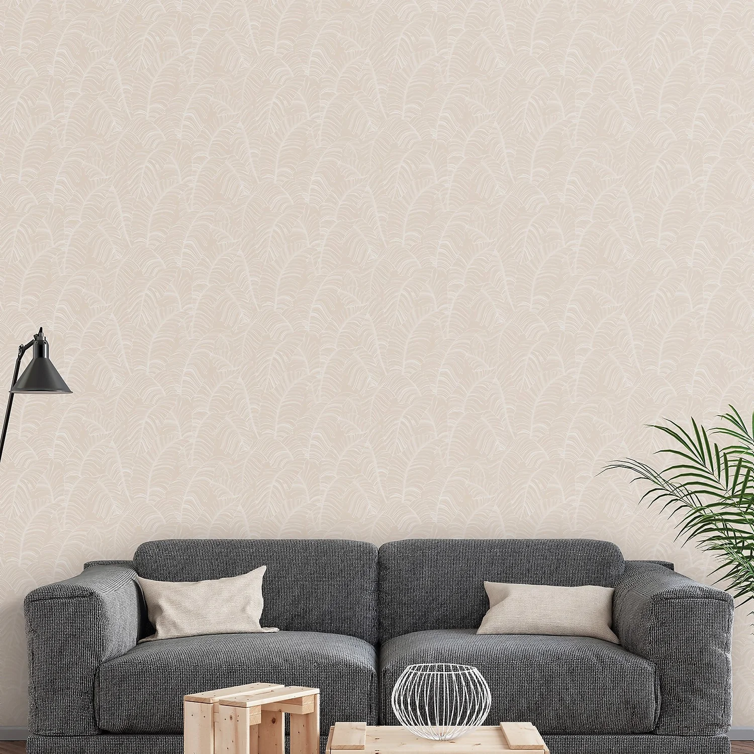 Galerie Palm Leaf Taupe Wallpaper 2 Galerie Palm Leaf Taupe Wallpaper - Image 2