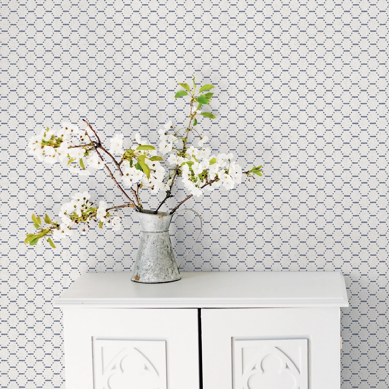 Galerie Honeycomb Blue Large Wallpaper Sample 2 Galerie Honeycomb Blue Large Wallpaper Sample - Image 2