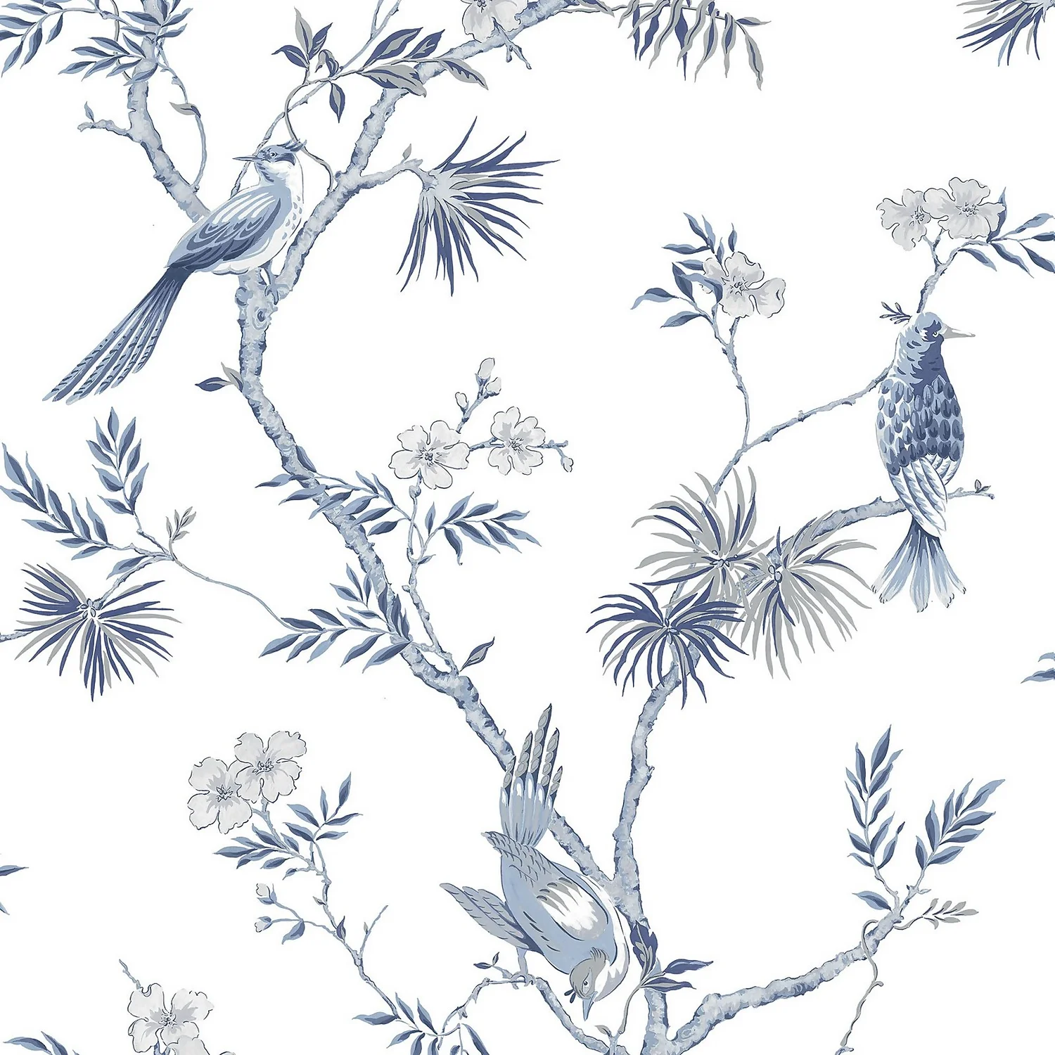 Galerie Chinoiserie Bird Blue Large Wallpaper Sample 1 Galerie Chinoiserie Bird Blue Large Wallpaper Sample
