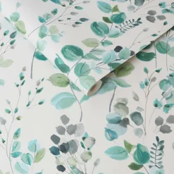 Fresco Watercolour Green Leaves White Grey Wallpaper 7 Fresco Watercolour Green Leaves White Grey Wallpaper -Perfect Paints Shop 13991828 9405003725033950