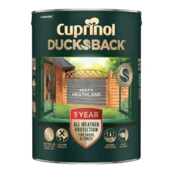 Cuprinol Ducksback Shed & Fence Paint Misty Heathland - 5L -Perfect Paints Shop 14231555 3995036400424629