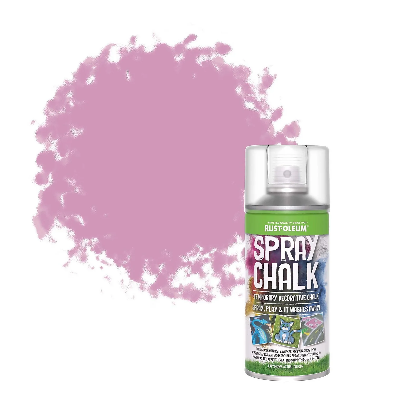 Rust-Oleum Spray Chalk Paint Pink - 150ml 1 Rust-Oleum Spray Chalk Paint Pink - 150ml